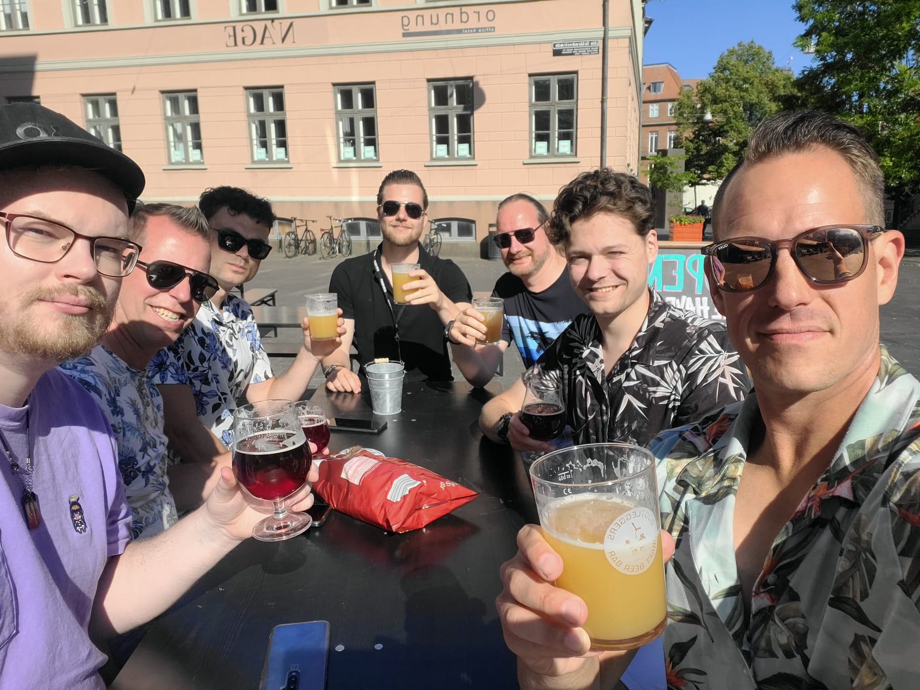 Attachment 4. Enjoying a cold beer on a warm summer day with my colleagues in Odense